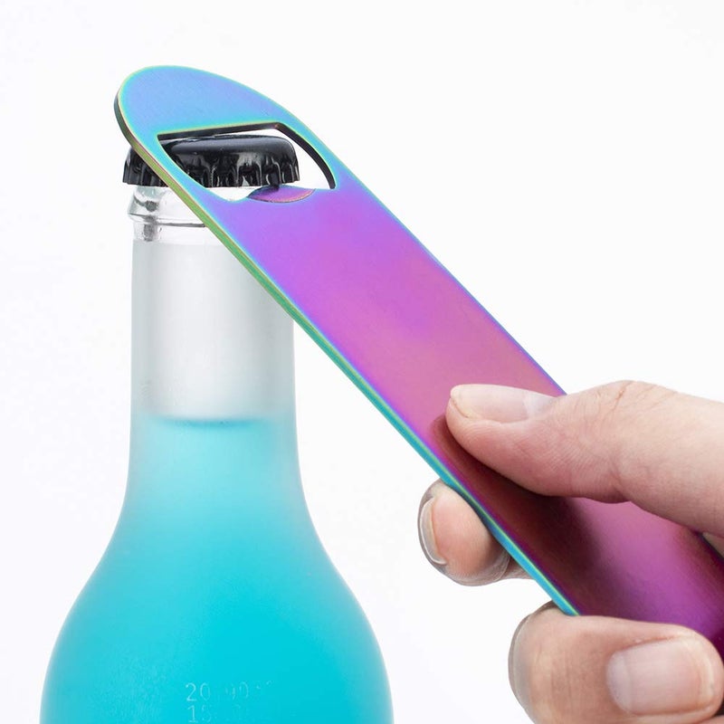 YFS 7" Heavy Duty Stainless Steel Flat Bottle Opener, Simple and Effective Beer Openers - Image 2